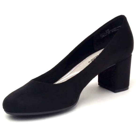 easy street Shoes - Easy Street Proper Pumps Black Super Suede 8W